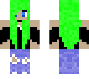 lime hair woman skin