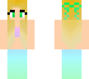mermaid coloured ombre blonde girl