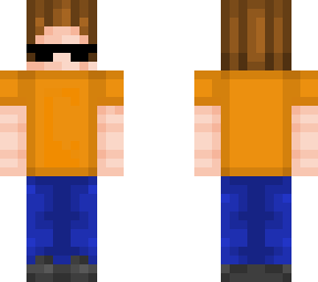 orange shirt man