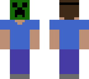 steve with creeper mask