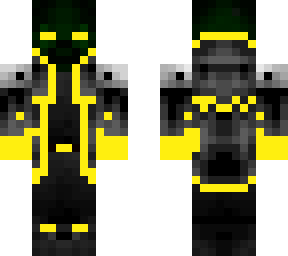 yellow gut with black