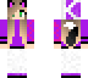 cat girl purple hoodie 55