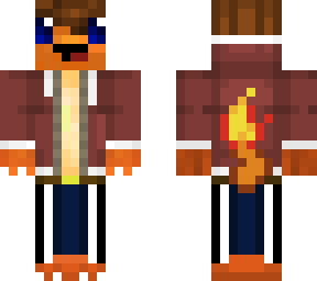 charmander with clothes and hair lol rework