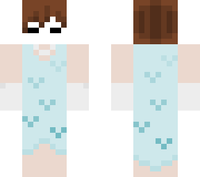 jay ( with mask ) wearing light blue long dress
