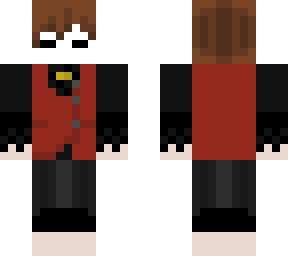 jay ( with mask ) wearing red and black blouse outfit