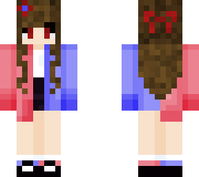 Blue and red girl | Minecraft Skin