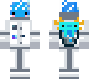 blue axolotl in a space