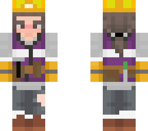 purple builder with pony tail