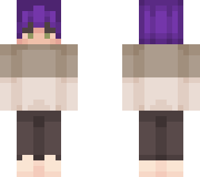 purple haired boy