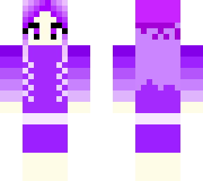 purple long sleeves clothes with purple skirt