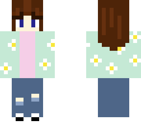 girl in a flower shirt