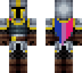knight with bi flag cape
