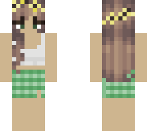 plaid skirt sunflower girl