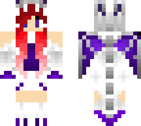 purple dragon with red hair