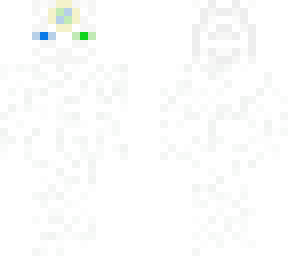 white enderman with blue and green eyes and amulet!