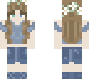 //blue flower girl// -cute-