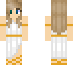 blonde girl in white dress