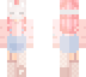 cute pink girl w/ bunny mask