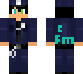 police officer skin with green and blue eyes