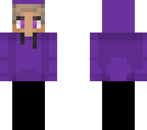 purpeld with hood on