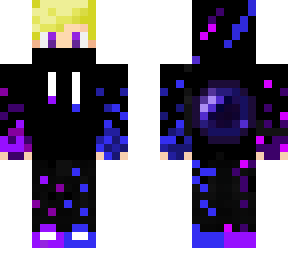 purple ninja boy with yellow hair