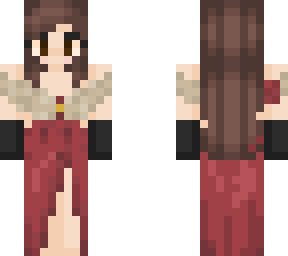 burgundy gown