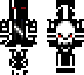 dark herobrine with hat white