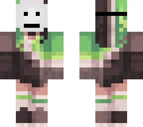 green and black mask girl (edit)