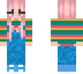 kidcore girl w/ pink hair