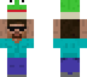 steve holding frog
