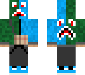 bape shark dark green/light blue