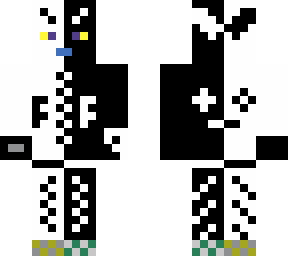 black and white alien