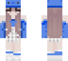 Blue Axolotl Girl | Minecraft Skin