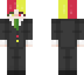 yellow-green  and pink split suit girl