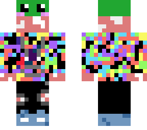 mushroom boy in a glitch hoodie