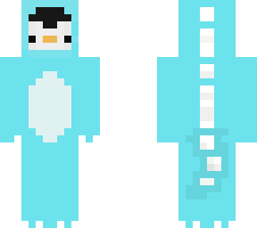 penguin onesie aqua