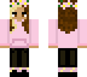 pink flower crown person different eyes