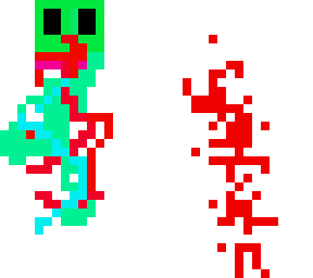 rainbow bloody zombie