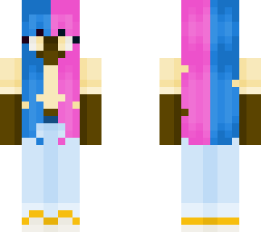 skin with only pink, blue, and yellow (pans3xual color scheme)