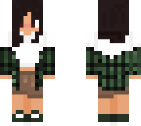 //green flannel brown shorts// [ina]