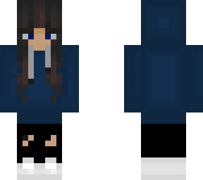 blue hoodie girl