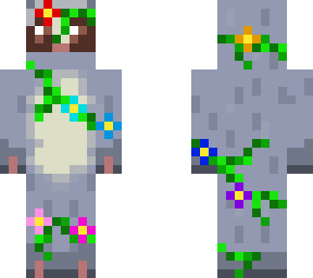 bush baby with flowers (rainbow)