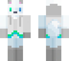 unfinished - arctic fox with hoodie