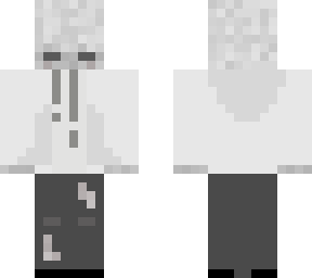 white haired emo boy skin