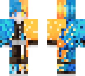 half yellow half blue zenitsu