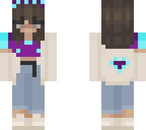 purple, light blue mix