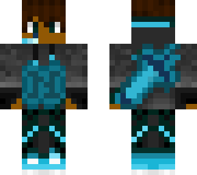 blue neon color boy