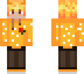 zenitsu demon horned, rose hoodie skin :d!
