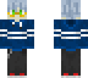 blue haired boy