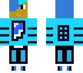 blue neon guy